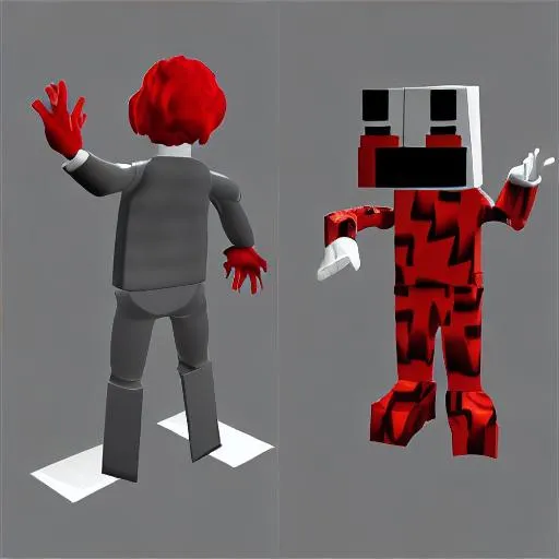 baller from roblox, glowing red eyes, godly