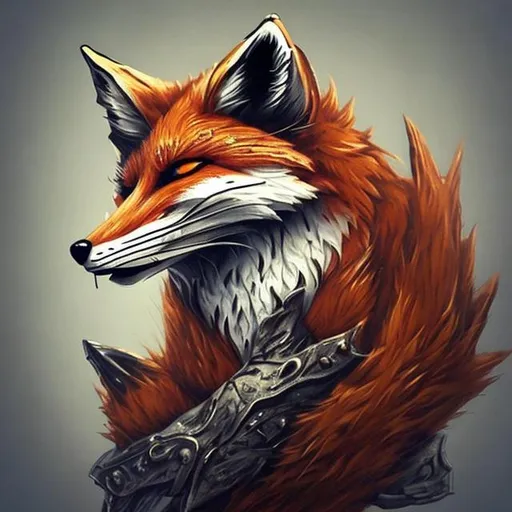 Prompt: metal fox 