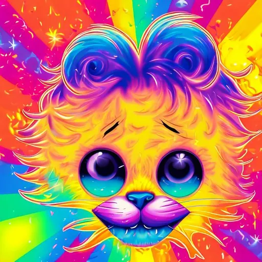 Prompt: Sunshine in the style of Lisa frank