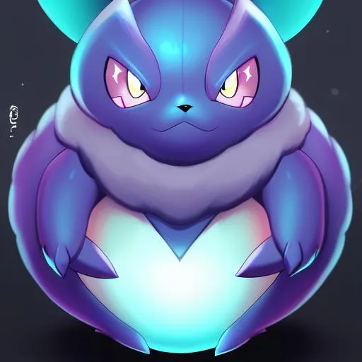 Prompt: a close up of a pokemon character, epic fantasy digital art style, by Lois van Baarle, detailed full body concept, adorable glowing creature, fantasy art behance, hyper bullish, painted with a thick brush, fluffy'', experiment, by Mario Dubsky, cute, fierce looking