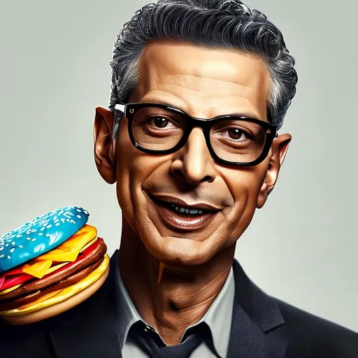 Prompt: Jeff Goldblum,happy McDonalds, china, among us