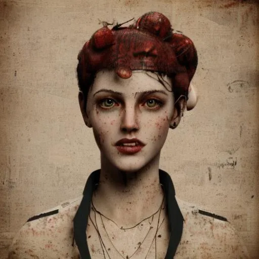 Prompt: Step into the world of antique grunge - a juxtaposition of old and new, vintage and modern. Imagine a deserted, dilapidated industrial space filled with vintage furniture, rusted machinery and faded posters. In the midst of it all stands a woman, a symbol of rebellion and non-conformity. She wears a mix of antique and modern fashion, her outfit blending elements of grunge and vintage style. Her hair is styled in a tousled, messy way, and her makeup is smudged, giving her a raw and edgy look. As she looks out into the distance, you can see a glimmer of hope in her eyes - a hope for change, for a better future. This is the world of antique grunge, where beauty can be found in the most unexpected places.