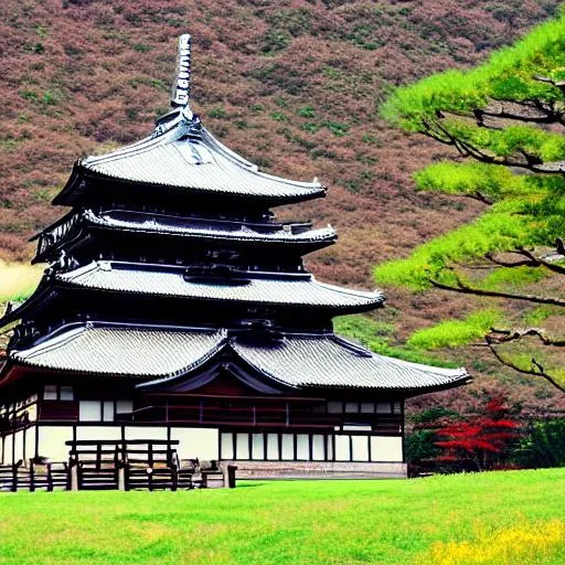 Prompt: Samurai castle