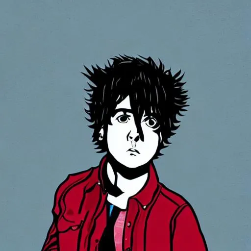 Prompt: Billie joe Armstrong in the scooby do art style