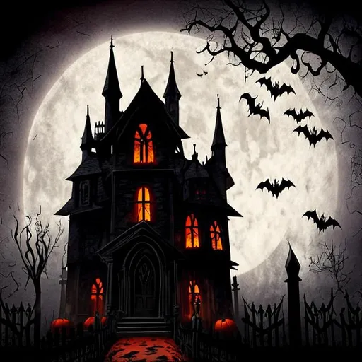 Prompt: Gothic Edgar Allan Poe Halloween background