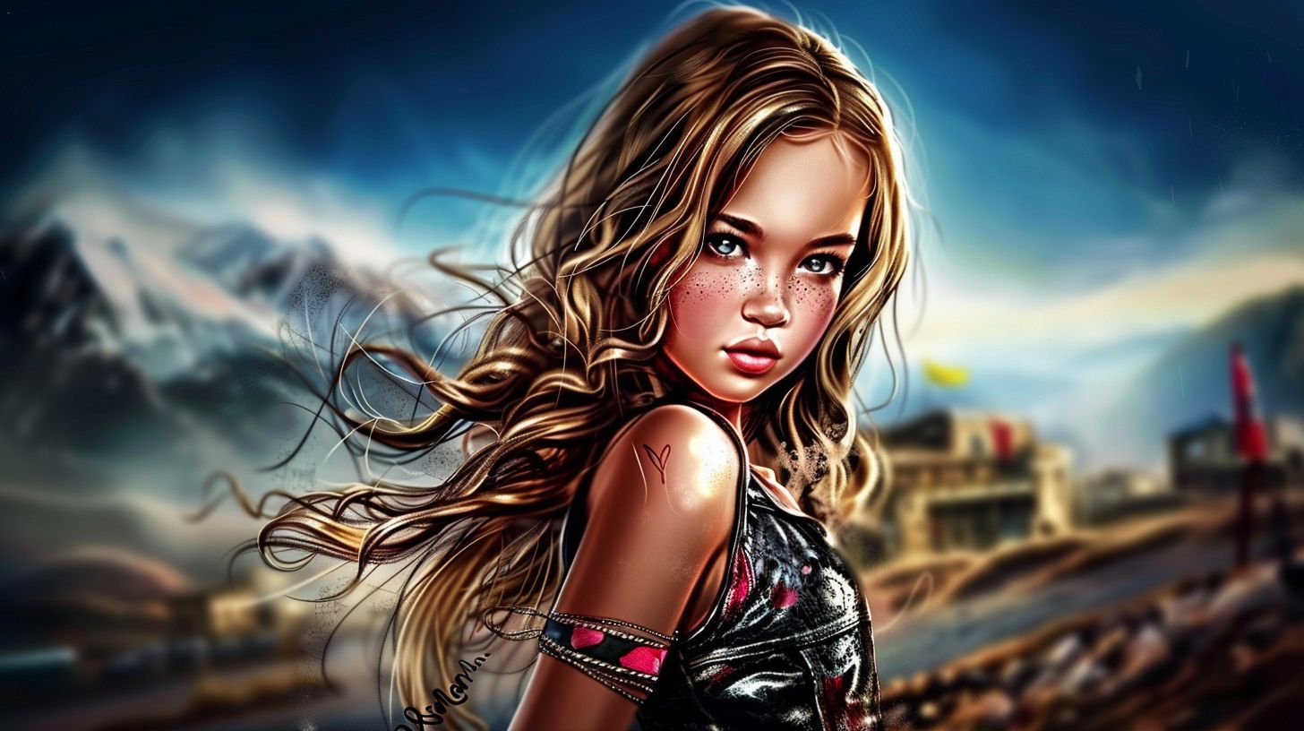 kristina pimenova --ar 16:9 --style raw --sref https...