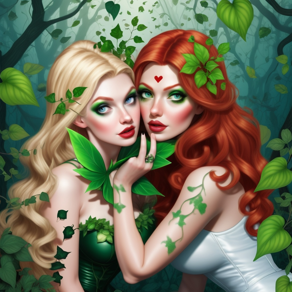 Bimbo Blonde Hypnotized By Redhead Poison Ivy