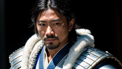 Prompt: Young Hiroyuki Sanada as a Samurai Photorealistic Overdetailed Portrait, Well Detailed face, Blue and White Robes and Armor, Black hair, Detailed Hands, Detailed Twilight Background, Intricately Detailed, Award Winning, Photograph, Film Quality.