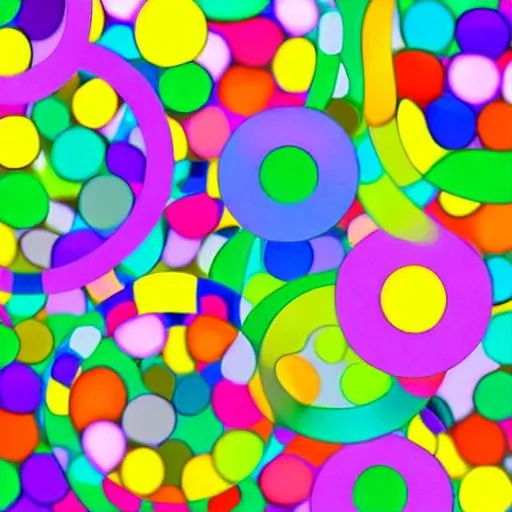 Prompt: random circles and 100 colours