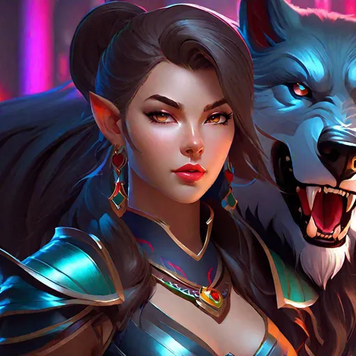 Prompt: "Beautiful D&D character portrait, colorful fantasy, detailed, realistic face, digital portrait, intricate armor, fiverr dnd character, wlop, stanley artgerm lau, ilya kuvshinov, artstation, HD, octane render, hyperrealism"
"Werewolf girl, beautiful, claws, fangs, furry, manhwa style, Christian Linke, Alex Yee , innocent and intricate, 16k resolution, post production, anti aliasing, sfx, bloom, unreal engine 5"