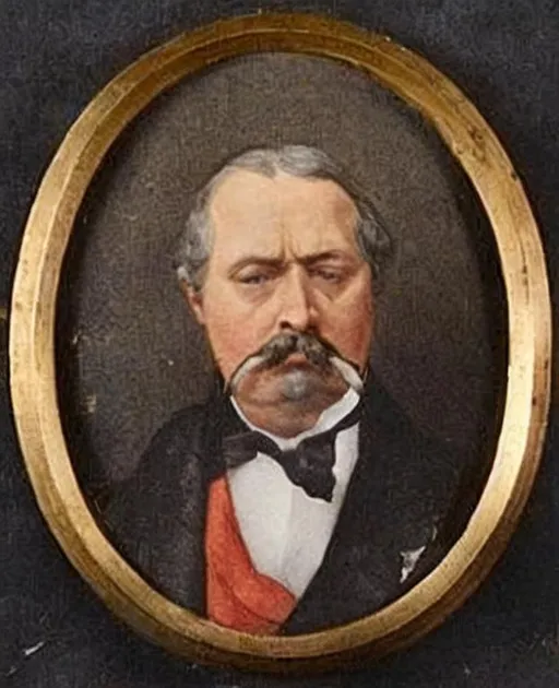 Prompt: napoleon III  Emperor  with mustache and goatee ultra-defined portrait a angry expression
