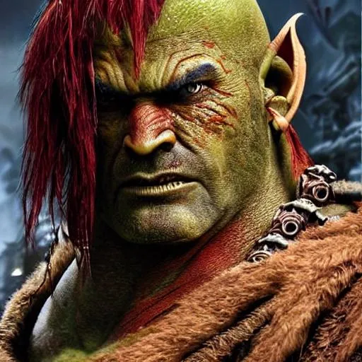 Prompt: portrait of an orc from warcraft, Red Orcish male warrior as a Warcraft the Movie character, red skin, sekiro character, orc thrall from warcraft, orc grom hellscream from warcraft, warcraft movie orc face, looking at camera, D&D, katana, intricate, elegant, stylish, warcraft orc face, face from orc in warcraft movie, fantasy, extremely detailed, digital painting, artstation, concept art, smooth, sharp focus, illustration, ambient lighting, art by artgerm and greg rutkowski and alphonse mucha and simon stalenhag