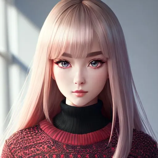 Prompt: UHD, 164k, highly detailed face, full body panned out view, anime Pokémon, cynthia, sweater, ilya kuvshinov, 縦セーターなシロナさん, hyperdetailed masterpiece, hyperdetailed full body, hyperdetailed feminine attractive face and nose, complete body view, ((hyperdetailed eyes)), perfect body, perfect anatomy, beautifully detailed face, alluring smile, exquisite thighs, exposed ankles, long legs