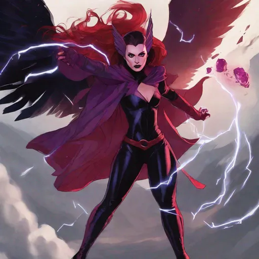 Prompt: Raven and  Scarlet witch combined 