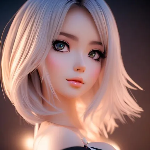 Prompt: 4K high resolution, CGI anime dark, full body view, soft lighting, petite female, blonde hair, soft skin, intricate face, alchemy