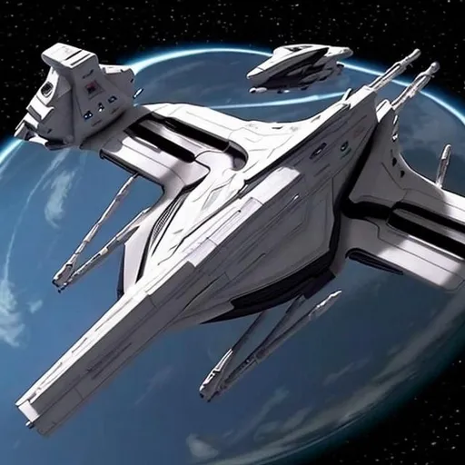 Prompt: a realistic spaceship that could fly in real life, with a realistic, Modern and beautiful design.
