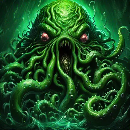 Prompt: shoggoth, realistic, lovecraft, horror,  slime