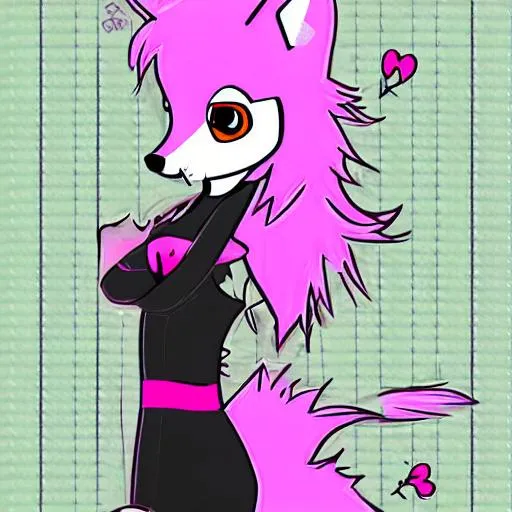 Cute female fox with clothes animal cartoon Vector Image