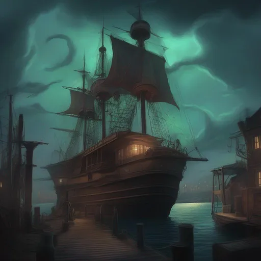 Prompt: The Harborage, best quality, masterpiece, in Lovecraftian art style
