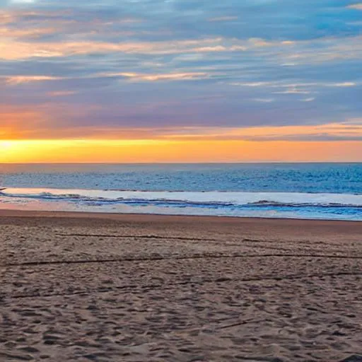 Prompt: sunset over beach
