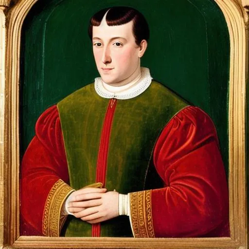 Prompt: portrait of a 14th century Duke 