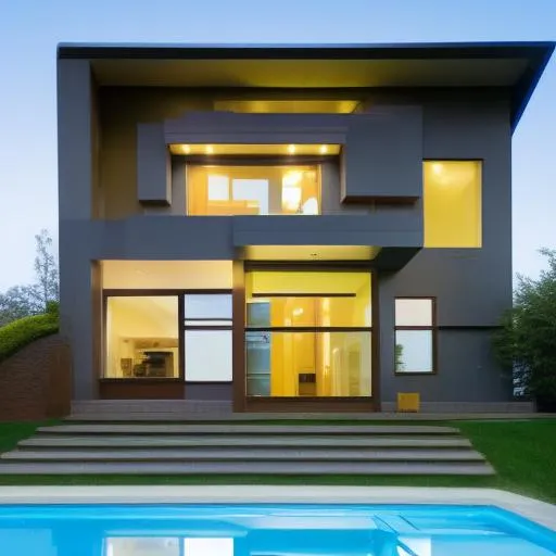 Prompt: post-modern designed house Art Deco