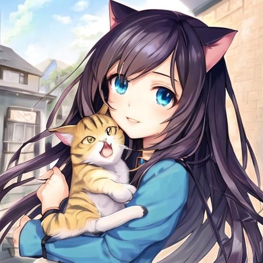 Anime Style Cat Wallpaper : r/StableDiffusion