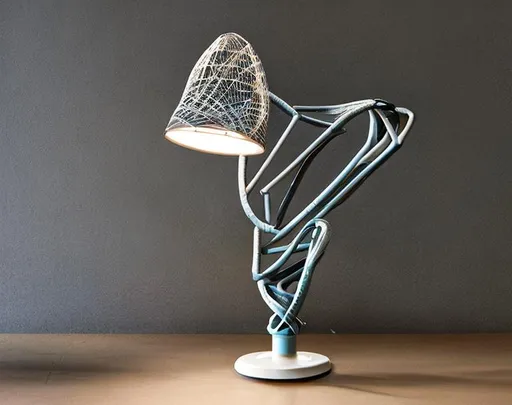 Prompt: Product shot, anglepoise lamp by patrick dougherty