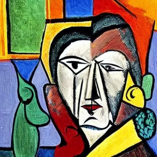old woman in the style of picasso | OpenArt