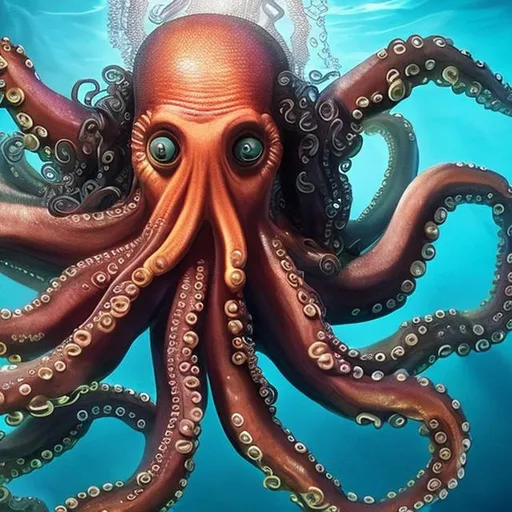 Prompt: actual photo of octopus jesus, surprise me