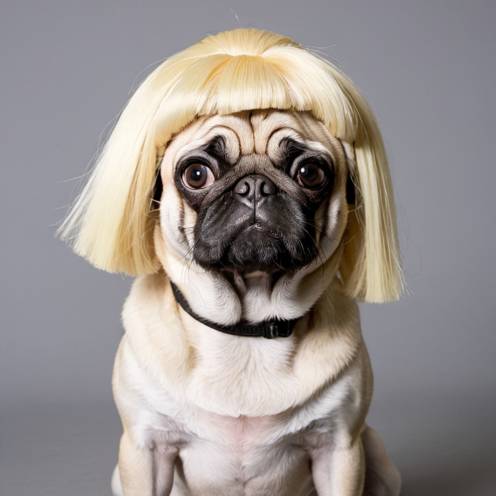 Blonde pug best sale