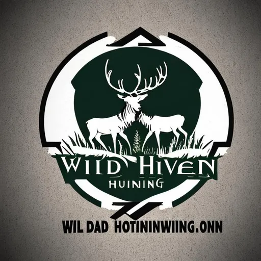 Prompt: store logo - WILD HAVEN - inland  Elk Hunting
