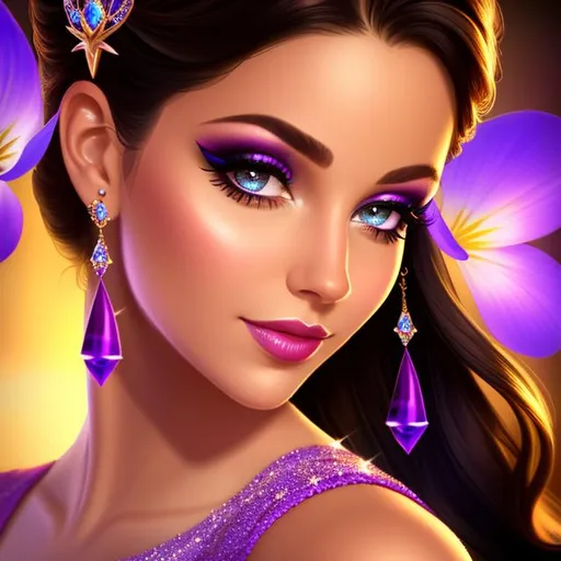 Prompt: Pixie dust princess, facial closeup