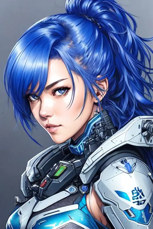 Prompt: (((Yoji Shinkawa))), sticker of an ultra-detailed portrait of adrianne palicki wearing (blue lace mech armor), high-quality cell-shaded illustration in post-apocalyptic style by Yoji Shinkawa, ((full body)), blue hair, dynamic pose, perfect anatomy, freedom, soul, approach to perfection, cell shading, 4k, cinematic, dramatic atmosphere, watercolor painting, global illumination, detailed and intricate environment, wartorn background, concept art, fluid and sharp focus, volumetric lighting, cinematic lighting, Art by Yoji Shinkawa,