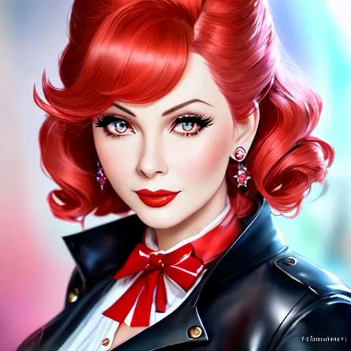 Prompt: #3238 woman as lucille ball, anime Character Design, Unreal Engine, Beautiful, Tumblr Aesthetic,  Hd Photography, Hyperrealism, Beautiful Watercolor Painting, Realistic, Detailed, Painting By Olga Shvartsur, Svetlana Novikova, Fine Art