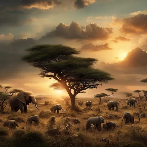 Prompt: photorealistic, ultrarealistic, photo of landscape based on the elephant graveyard from the movie the lion ling (2019),
 just the background, the africa´s nature.