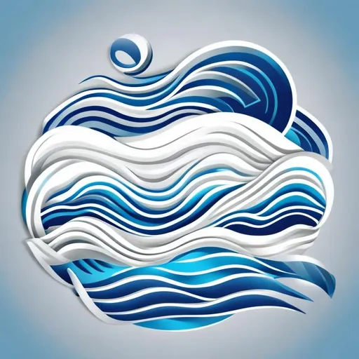 Prompt: elegant waves vector logo
