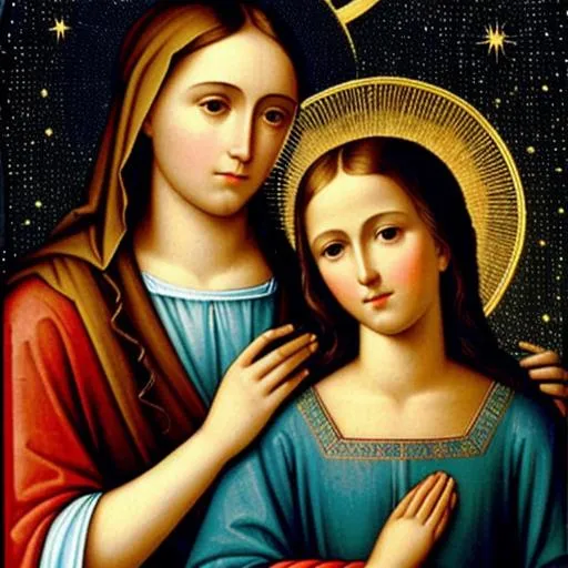 Prompt: Mary and Jesus 