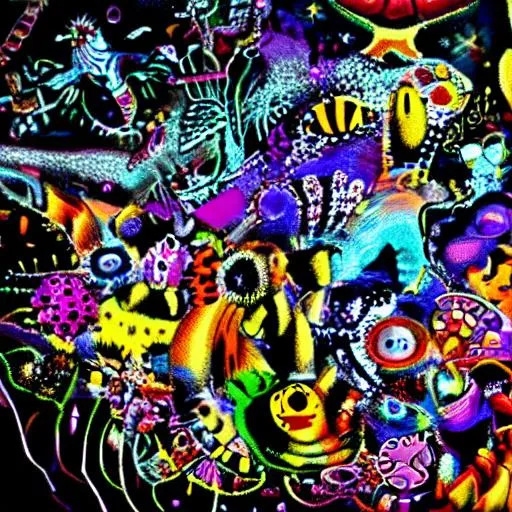 Prompt: hallucinating on all drugs