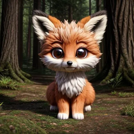 Prompt: ((best quality)), ((masterpiece)), ((realistic)), (detailed, ultra detailed, finest detail, intricate), (cinematic shot, perfect angle, looking toward camera) (centered), little cute (fox:0.2, big eyes) fluffy Chibi cuteness overload, mythical forest background, flower, volumetric lighting, global illumination, photo realistic, lifelike, photography, octane render, digital art, vibrant color, vivid color, (epic composition, epic proportion, epic fantasy), 8k, 64K, HD, UHD, trending on artstation, sharp focus, studio photo, by greg rutkowski, by pascal blanche rutkowski, sharp focus, painting, (concept art of detailed character design). matte painting, insanely detailed, , ((masterpiece)), absurdness, HDR<lora:none:1>

depth of field, reflection,

