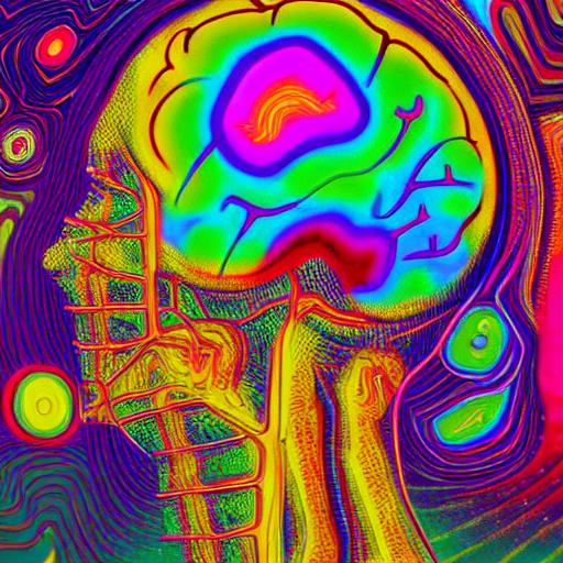 A psycodelic trip depicting the side view of a human... | OpenArt