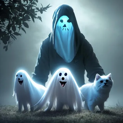 Prompt: Ghosts with pets

