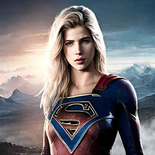 Prompt: emily bett rickards as supergirl