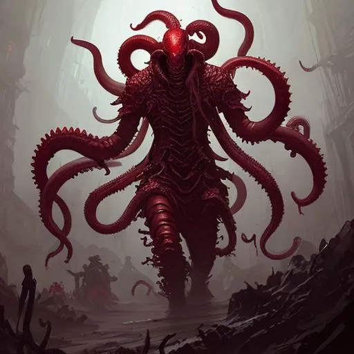 Red Knight, Eldritch Being, Tentacles, Lovecraft, Gr 