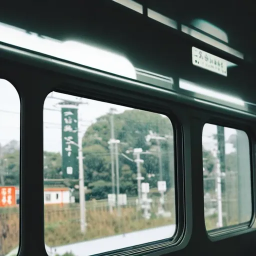 Prompt: train window japanese
