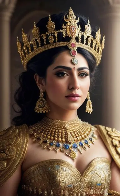 Prompt: create most beautiful photograph of most beautiful fictional  Achaemenid Queen, extremely, detailed environment, detailed background, intricate, detailed skin, natural colors , professionally color graded, photorealism, 8k, moody lighting.