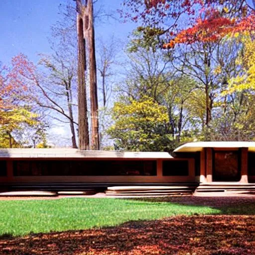 Frank Lloyd Wright-designed house, Usonian house, Ar... | OpenArt