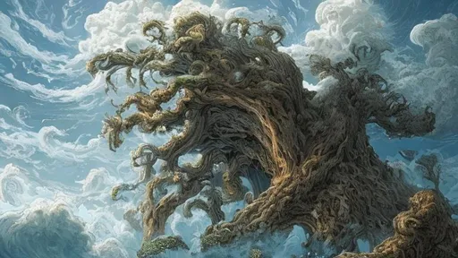 Prompt:  (masterpiece, ultra high res, intricate:1.4), colossal tree defying nature's wrath, (rising from the depths of the sea:1.2), (towering above the raging waves:1.2), (massive trunk showcasing centuries of resilience:1.2), (exposed roots extending like tentacles:1.3), (dark storm clouds hovering above:1.1), (rain pummeling the surroundings:1.2), (lush green canopy defying the turbulent environment:1.2), mesmerizing attention to detail revealing the tree's indomitable spirit, each droplet and leaf painstakingly rendered, an allegory of strength and unyielding endurance.

