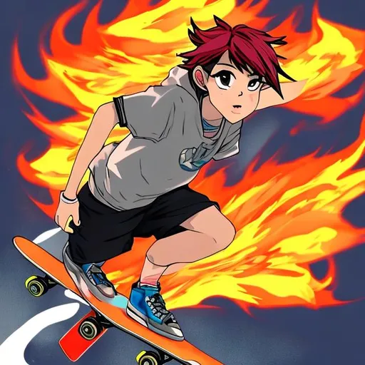 Anime Skater Girl (Colored) - Kesha by nightmarerises2007 on DeviantArt