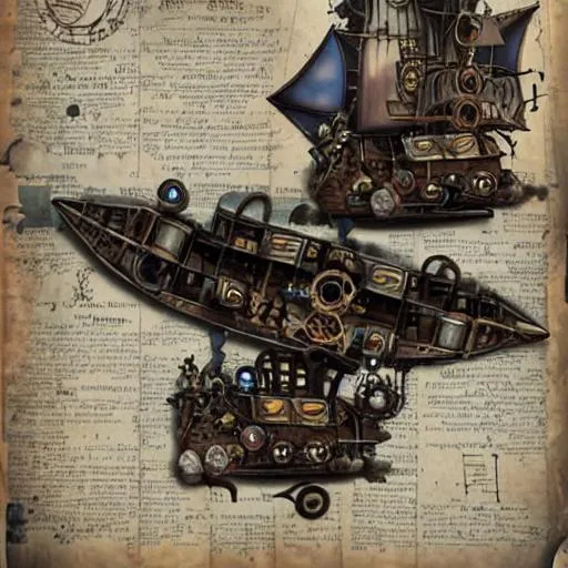 A D&d Steampunk Flying Galleon 